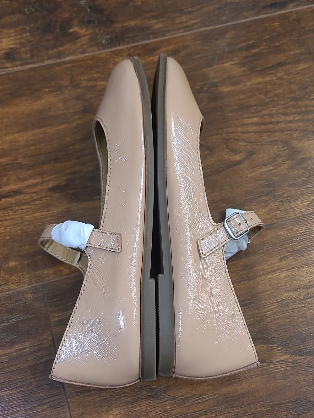 Lucky Brand Blush Patent Mary Jane Flats Leather Upper Size 5m/35
